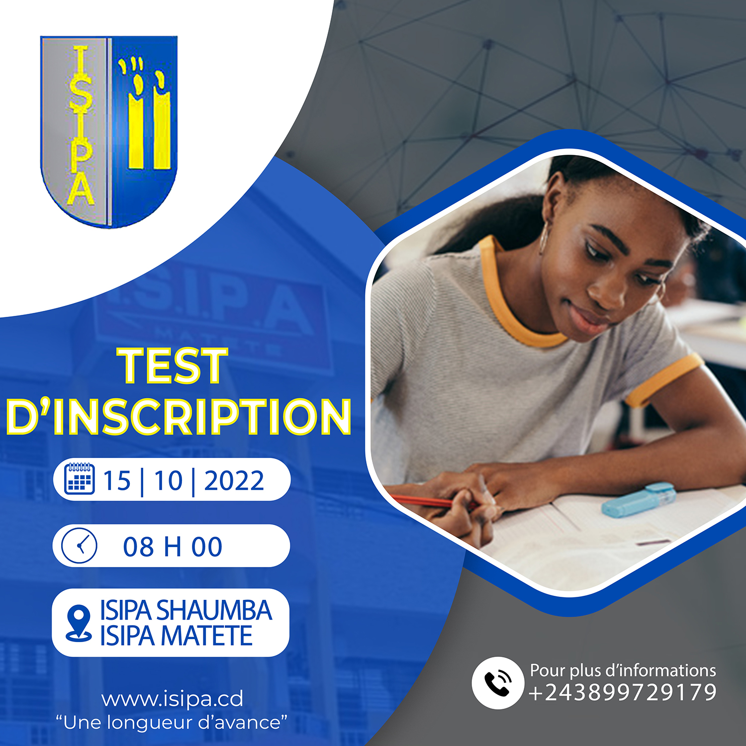 Test d’admission 2022 – 2023
